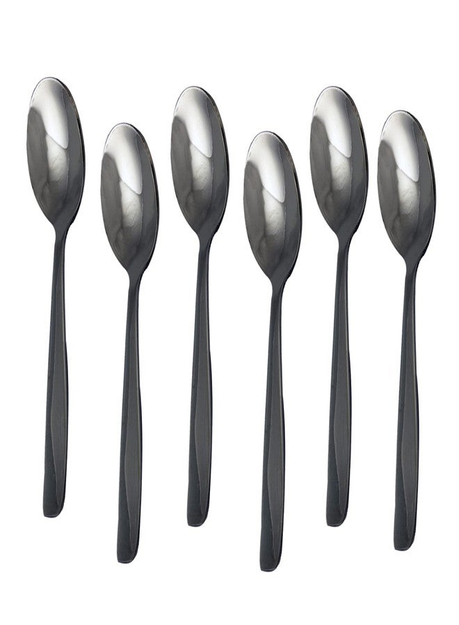 KISHCO ملاعق شاي كيشكو كريسنت المصنوعة من الفولاذ المقاوم للصدأ - عبوة من 6 قطع - Image 2